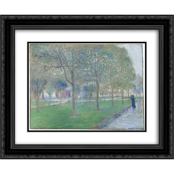 Armando Reveron 2x Matted 24x20 Black Ornate Framed Art Print 'Un Paseo en el Parque'