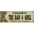 thumbnail image 1 of Armando's TIKI BAR & GRILL Metal Sign 8x24 Decor 108240040031, 1 of 1