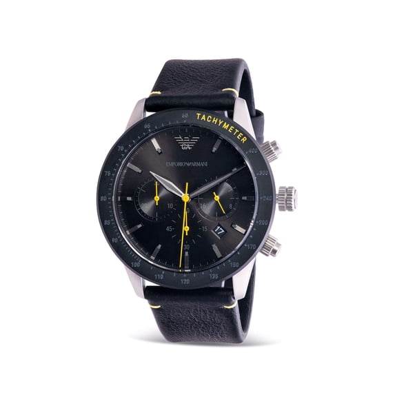Emporio Armani Chronograph Leather Mens Watch AR11325 - Walmart.com