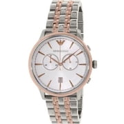 Emporio Armani Alpha Mens Silver and Rose Gold two-tone Quartz Watch AR1826