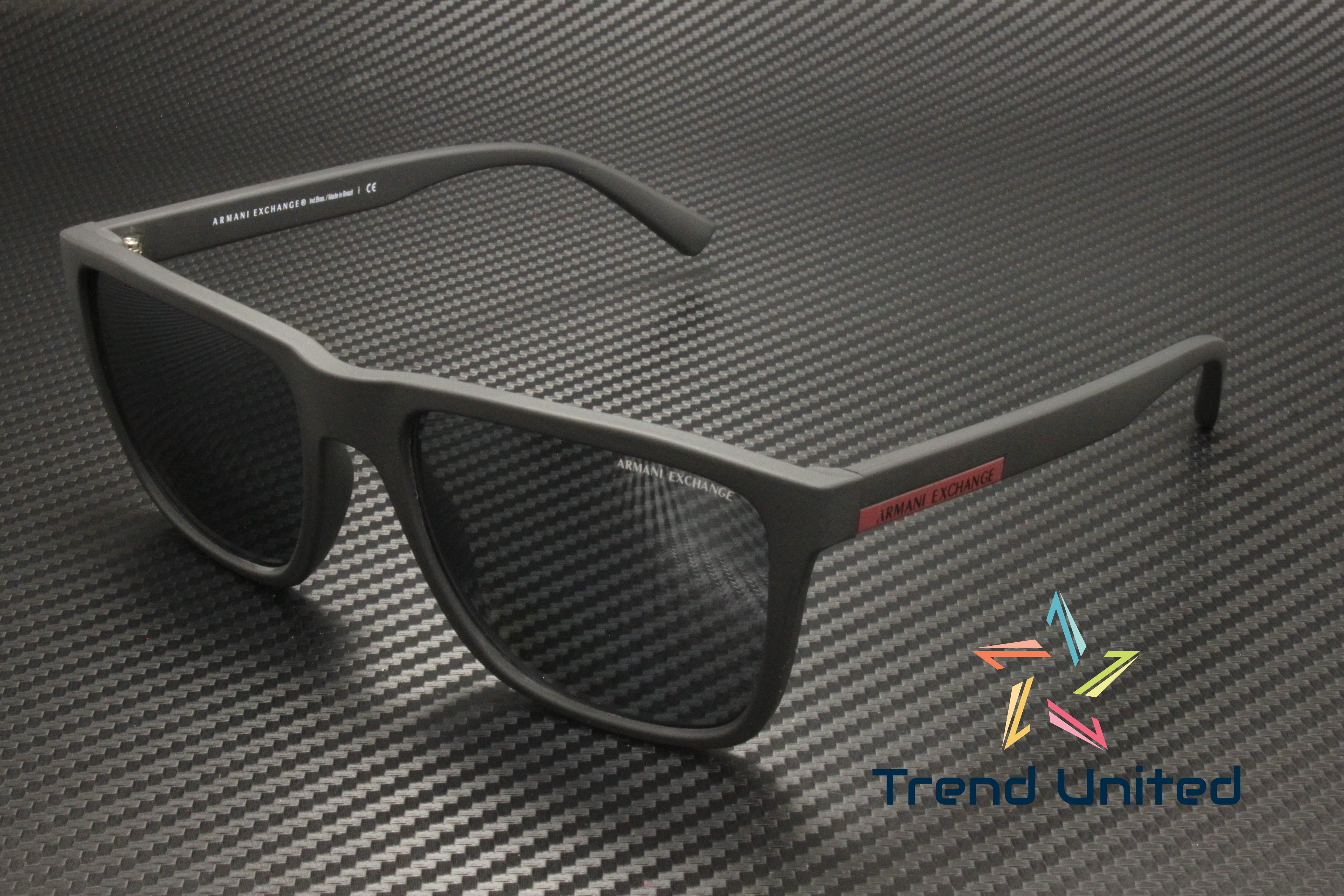 Armani Exchange Matte Black Mirror Sunglasses, Model AX 4080 S