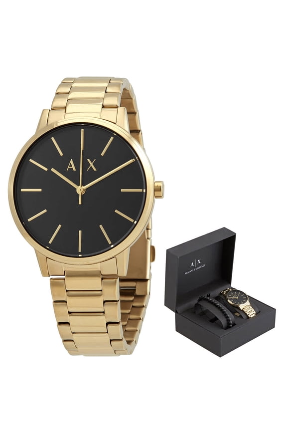 Cayde Quartz Black Dial Men's Watch AX7119