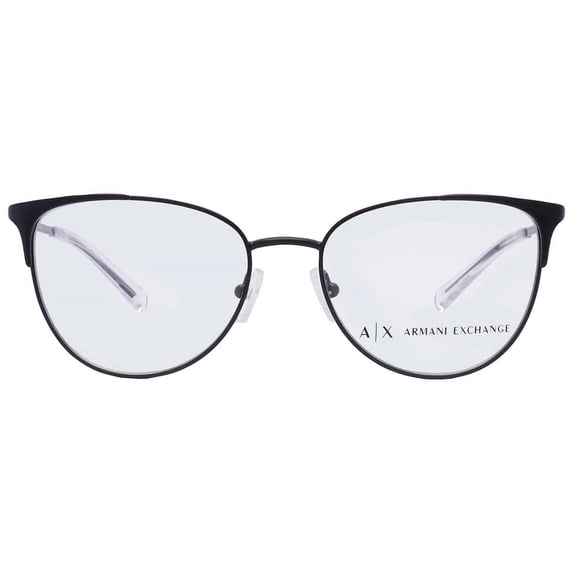 AX ARMANI EXCHANGE Women's AX1034 Cat Eye Prescription Eyeglass Frames, Black/Demo Lens, 52 mm