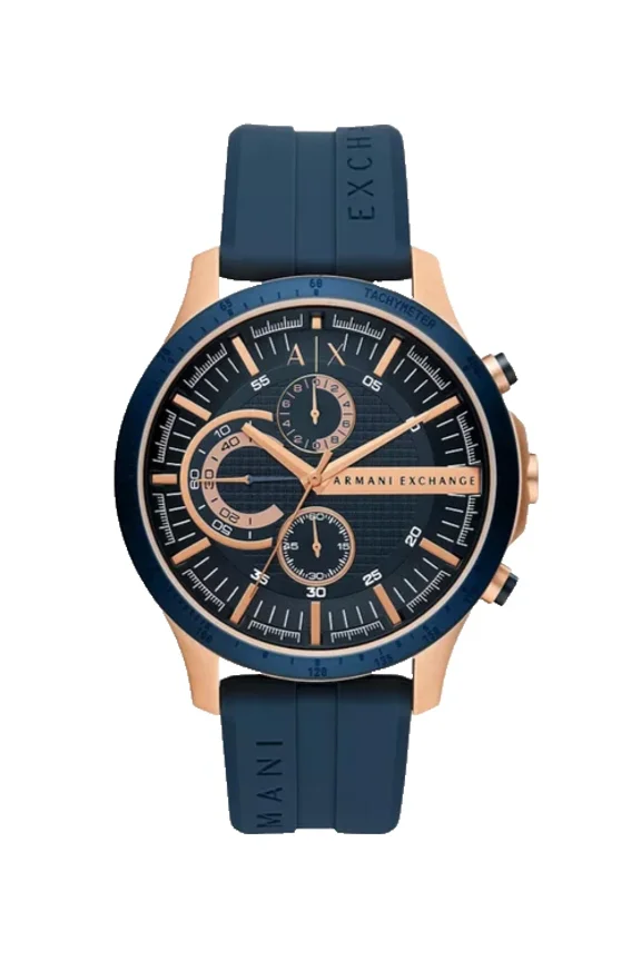 Hampton Chronograph AX2440 Blue Dial & Silicone Strap Mens Watch