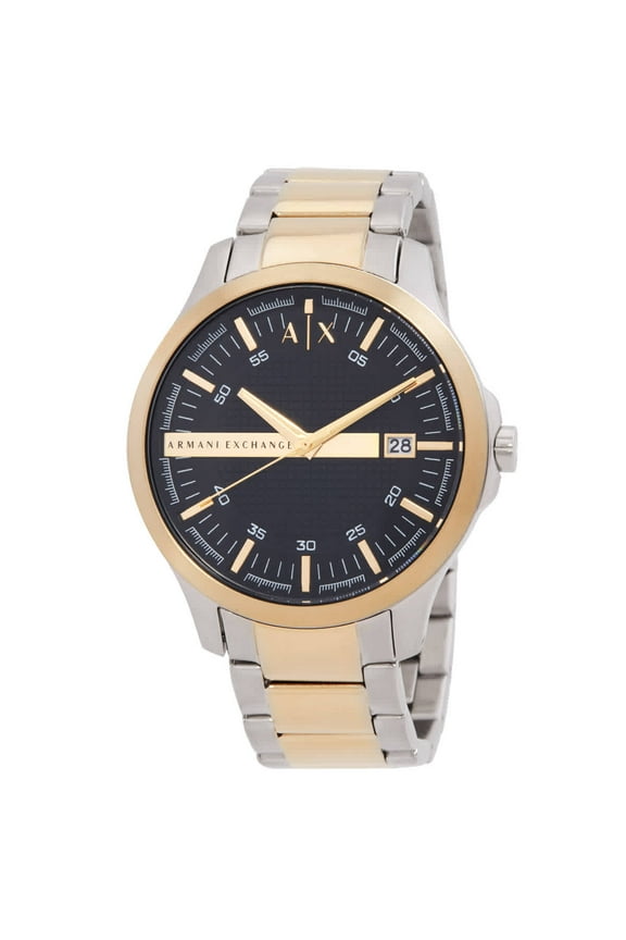 Hampton Quartz Black Dial Men's Watch AX2453