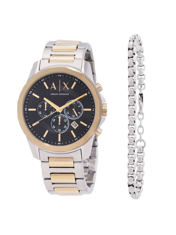Banks Chronograph Quartz Black Dial Men's Watch AX7148SET