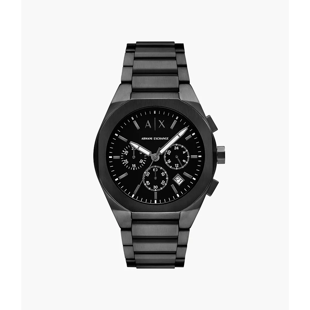 Armani Exchange Men's Chronograph Stainless Steel Watch - Black ...