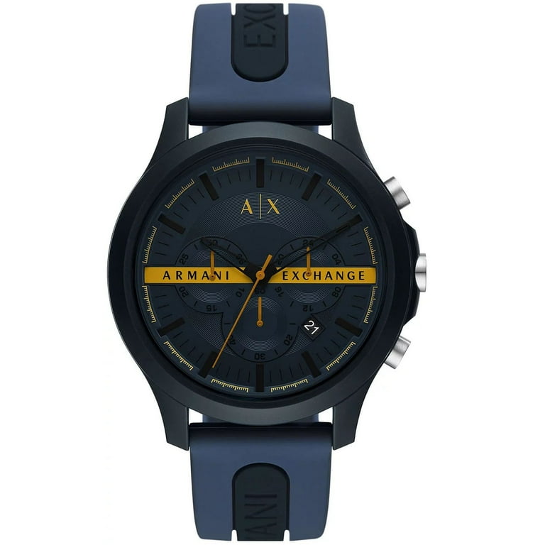 Armani Exchange Mens Quartz Movement online Analog Green Silicone Casual Watch New