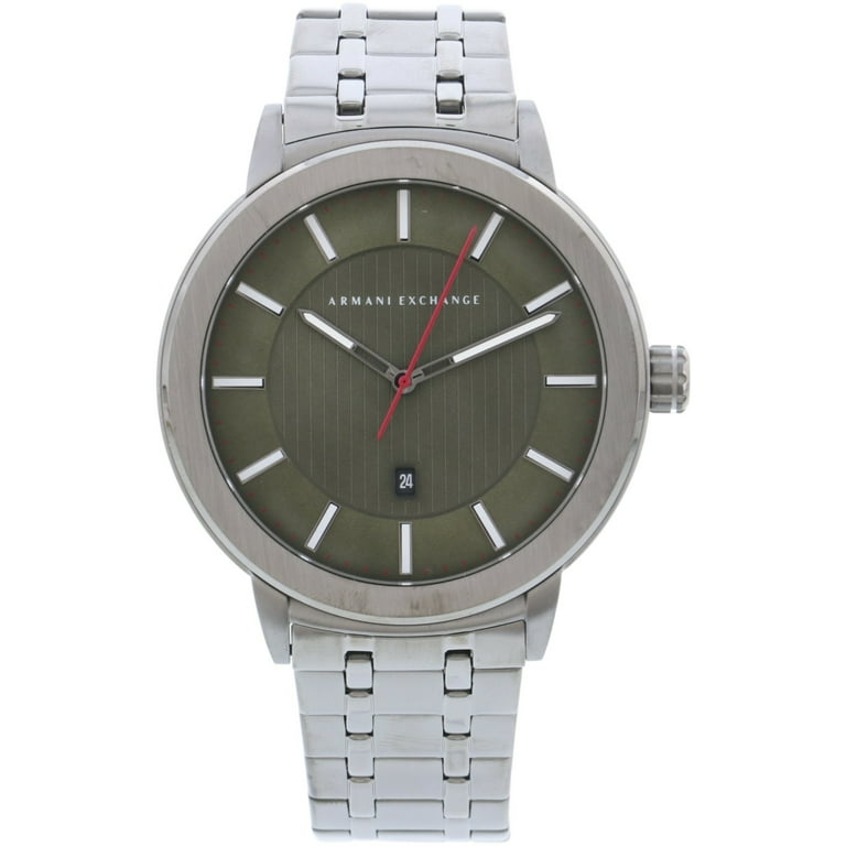 Armani Exchange Mens 3 Hand AX1472 Grey Stainless Steel Japanese