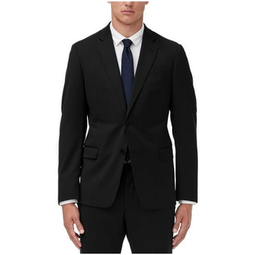 Armani Exchange Mens Slim-Fit Wool Suit Jacket 42 Short Black Sport Coat - NWT