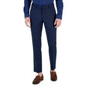 Armani Exchange Mens High Blue Solid Suit Pants High Blue 34x32