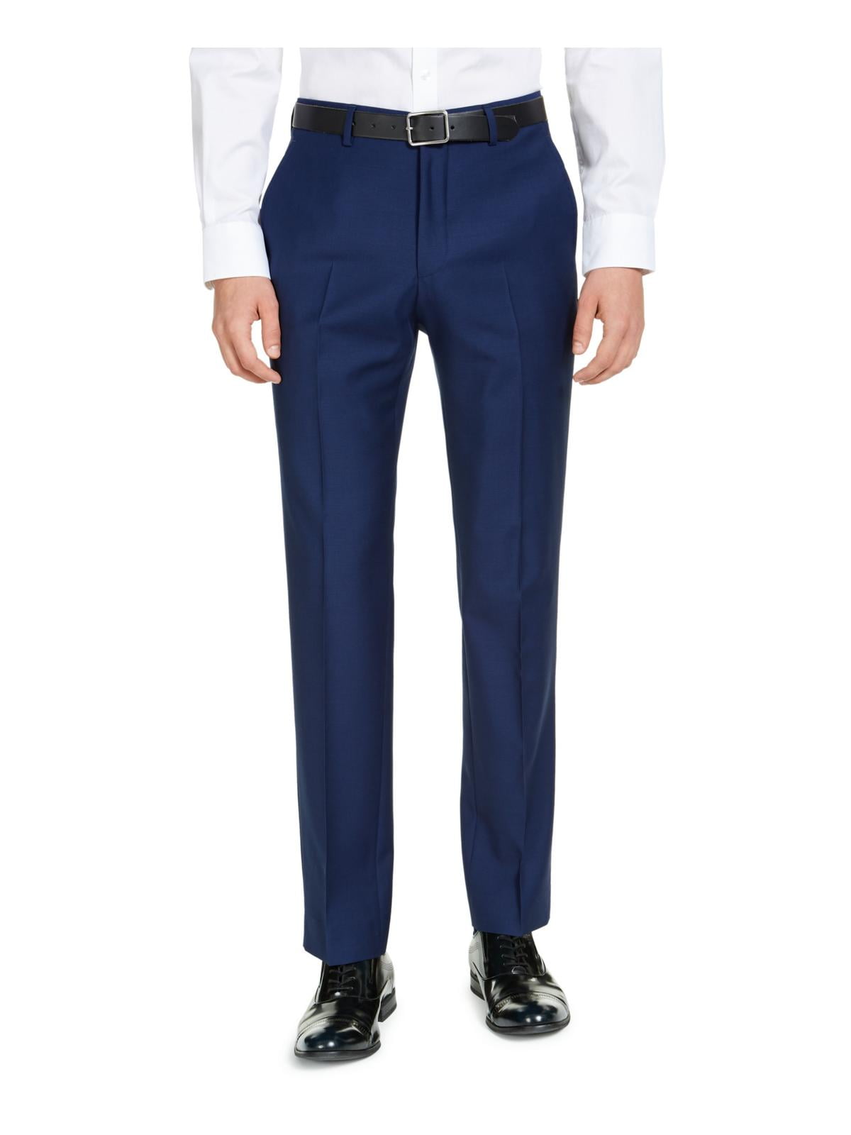 AX Armani Exchange Mens Slim-Fit Windowpane Wool Dress Pants AX Armani Exchange Mens Slim-Fit Windowpane Wool Dress Pants