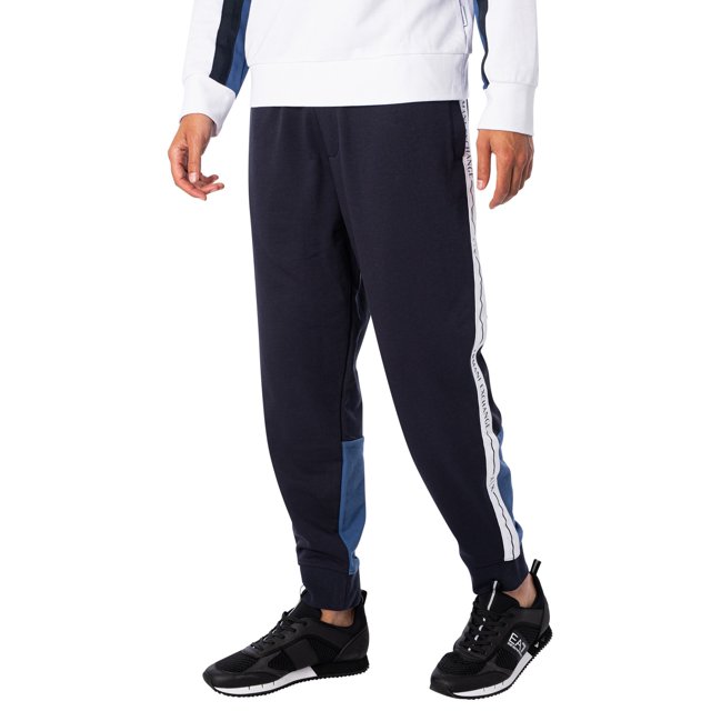 Armani Exchange Side Stripe Joggers, Blue