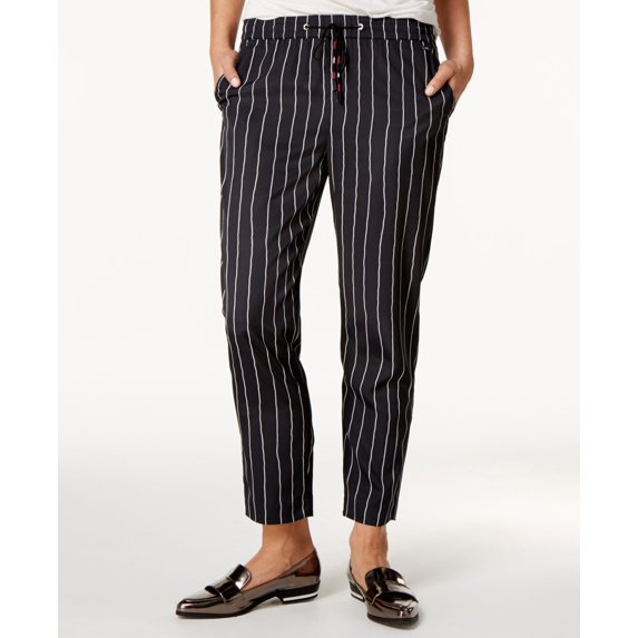 Armani Exchange Striped Drawstring Trousers Striped Blue 4