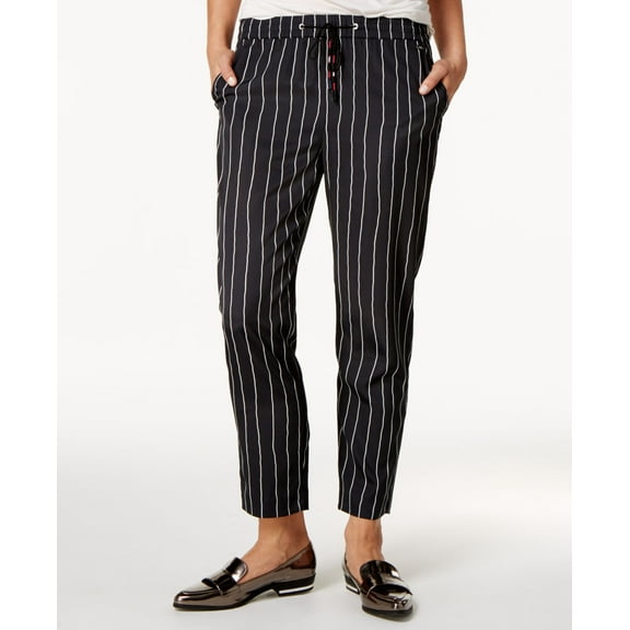 Armani Exchange Striped Drawstring Trousers Striped Blue 4