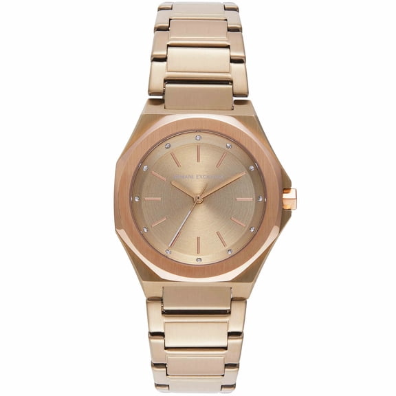 Armani Exchange Women's Andrea Rose gold Dial Watch - AX4616