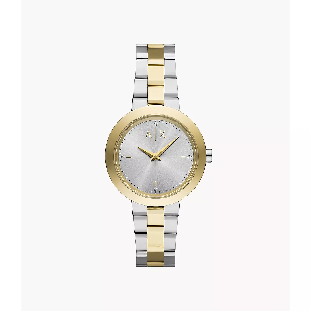 Armani Exchange Women's Two-Hand Two-Tone Stainless Steel Watch - Gold ...