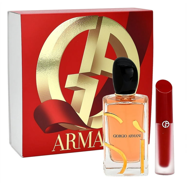 Armani Si Passione Intense 2 Piece Gift Set 3.4 OZ Eau De Parfum Lip Stick Walmart
