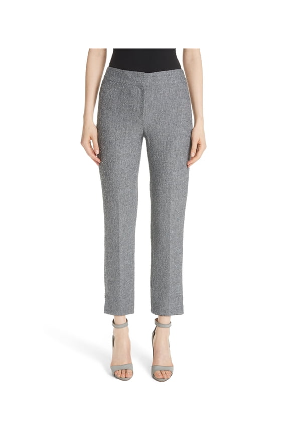 Womens Boucle Casual Trouser Pants, Grey, 40