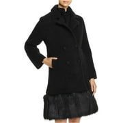 Armani Womens Solid Coat, Black, 42