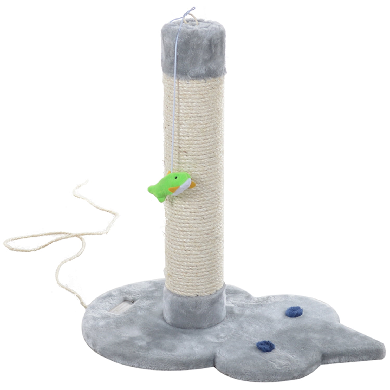 19'' Gray Sisal Cat Tree with Mouse Base