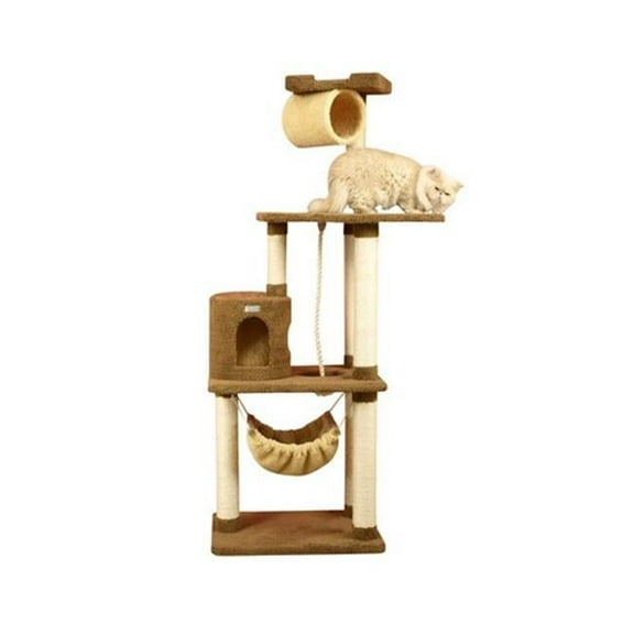 Armarkat 70'' Real Wood Cat tree With Scratch posts  Hammock for Cats & Kittens