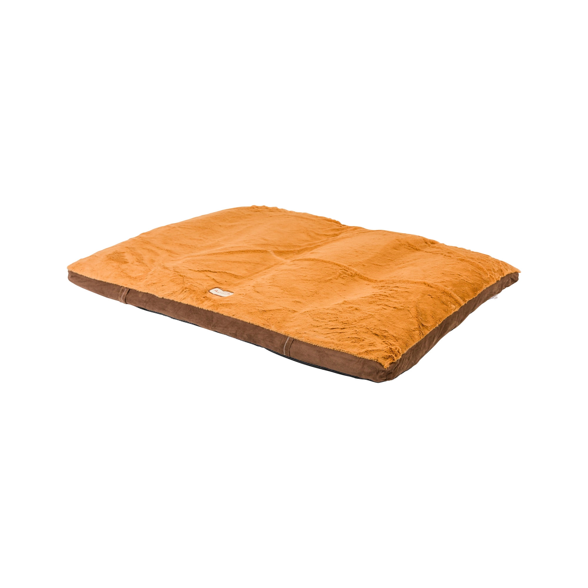 Medium Mocha and Earth Brown Faux Suede Orthopedic Pet Bed