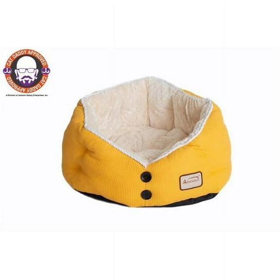 Armarkat C75HMB-MH Gold Waffle & White Cat Bed
