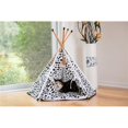 thumbnail image 1 of Armarkat Cat Bed, Teepee Style - White & Black Paw Print, 1 of 6