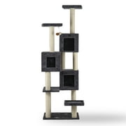 Armarkat Cat Tower Extra Large Gray Wood Cat Tree Multiple Condos A8104