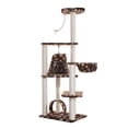thumbnail image 1 of Armarkat Classic Cat Tree Model A6601, 66 inch Saddle Brwon W/White Paw Print, 1 of 10