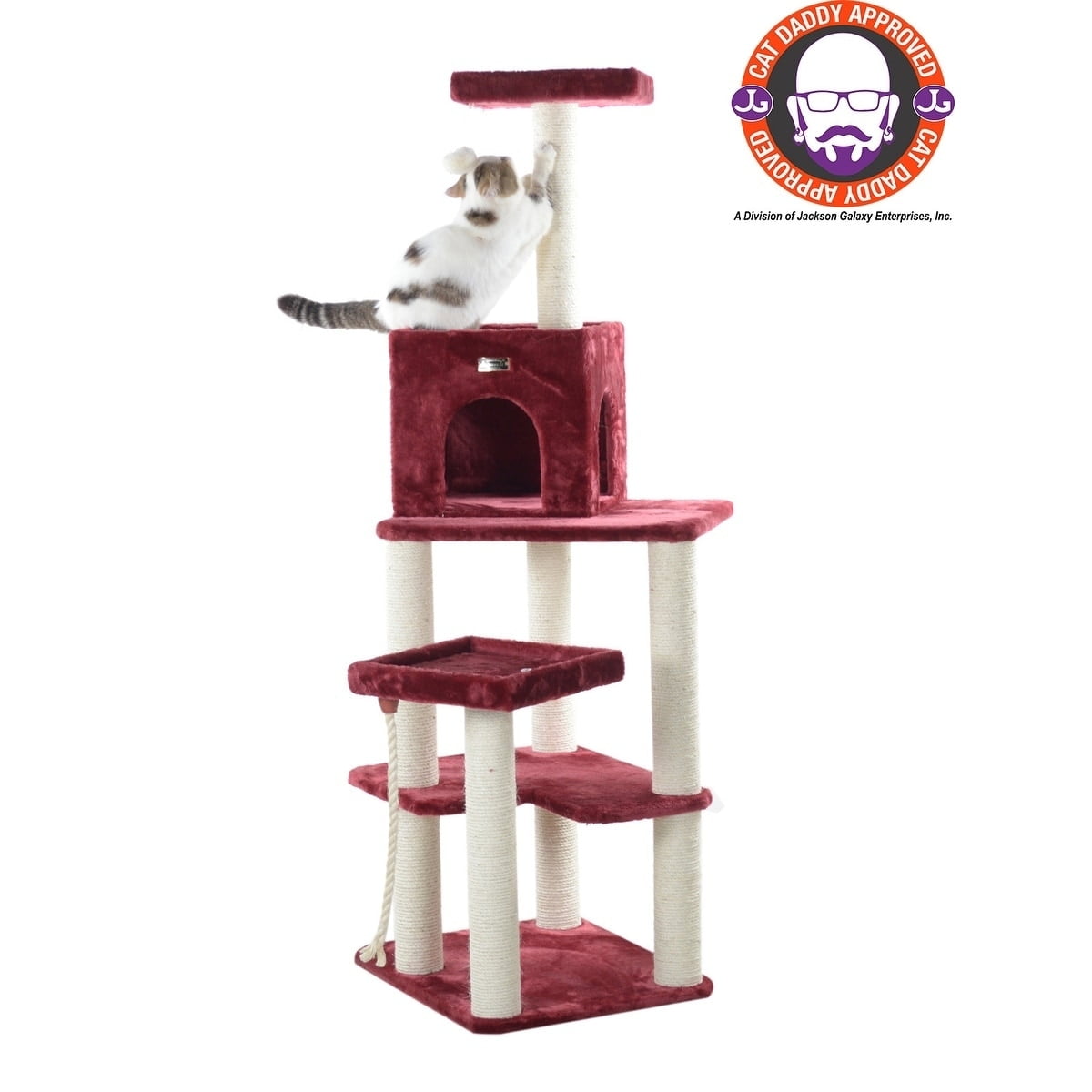 Armarkat Classic Cat Tree Model A6902B, 69 inch Burgundy