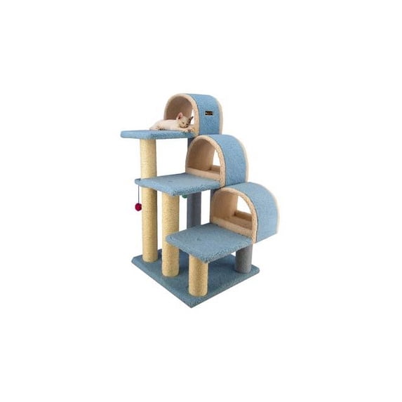 Armarkat Classic Real Wood Cat Tree Model B3803, 38 inch Sky Blue