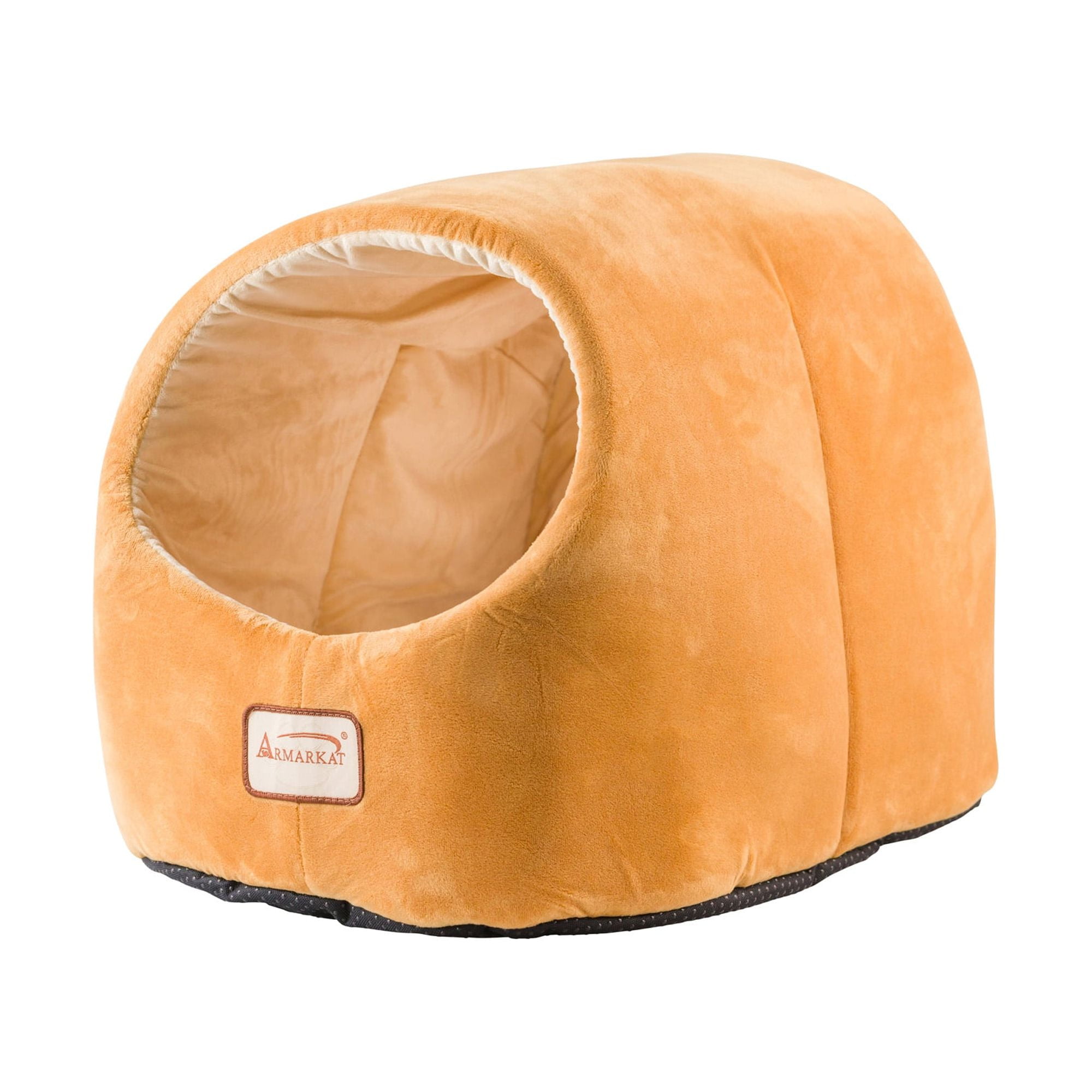 Armarkat Covered Pet Cat Bed, Brown