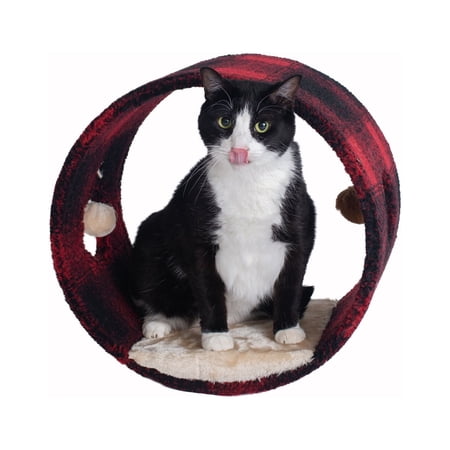 Armarkat B1601 Real Wood Cat Hideaway Tunnel, Scotch Plaid