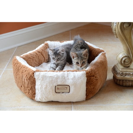 Armarkat Pet Bed, C02NZS/MB, Brown & Ivory