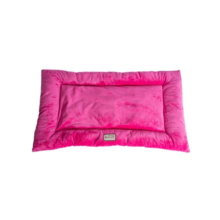 Armarkat Rectangular Medium Cat or Dog Bed Mat, Luxe Velvet, Vibrant Pink