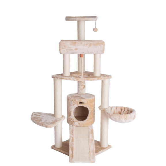 Armarkat Real Wood Cat Tree A5806 Beige with Sisal Rope
