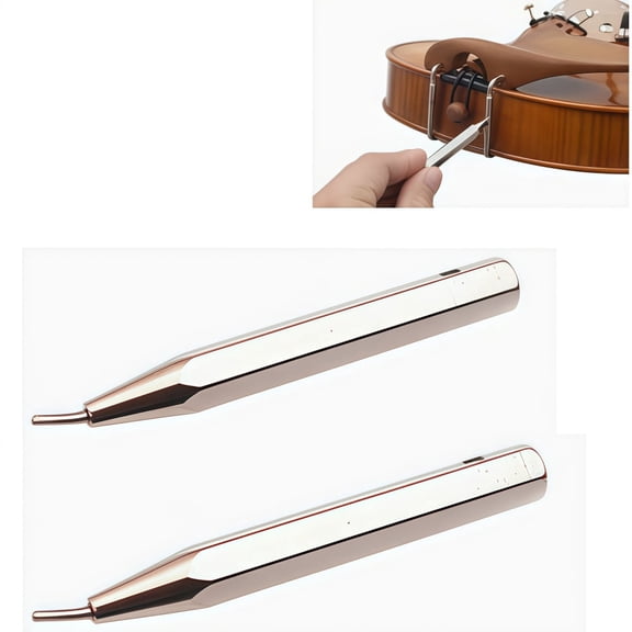Armastuse 2 Pcs Violin Chinrest Tools Screwdriver & Wrench Set for Violin Chinrest Installation, Adjustment and Repair, Silver Instrument Maintenance Kit for Violinists and Luthiers