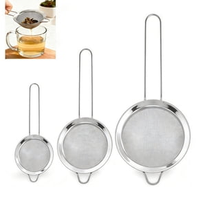 Armastuse 3Pcs Fine Mesh Strainer Set with Handle, Stainless Steel Sifter Colander - Small Medium Large Sizes for Kitchen Baking, Juicing And Flour