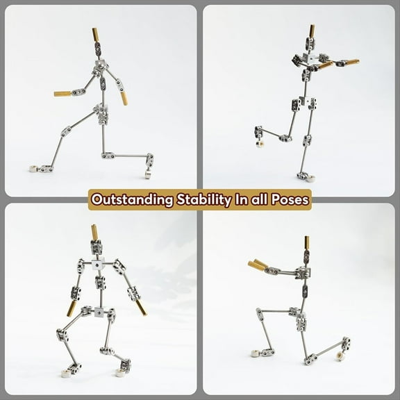 Armature Kit - DIY Metal Puppet Figure Skeleton, Easy to Assemble, Animated Character Design, for Stop Motion Animation