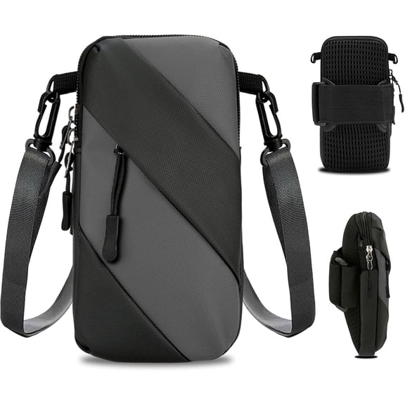 Armband Cell Phone Holder for Running,Crossbody Shoulder Holsters Bag with Arm Band Women Men Kids,iPhone 15 14 13 12 11 Pro Max Xs Xr 8 7 6S 6 Plus SE Mini Galaxy Workout Walking Gym Bags