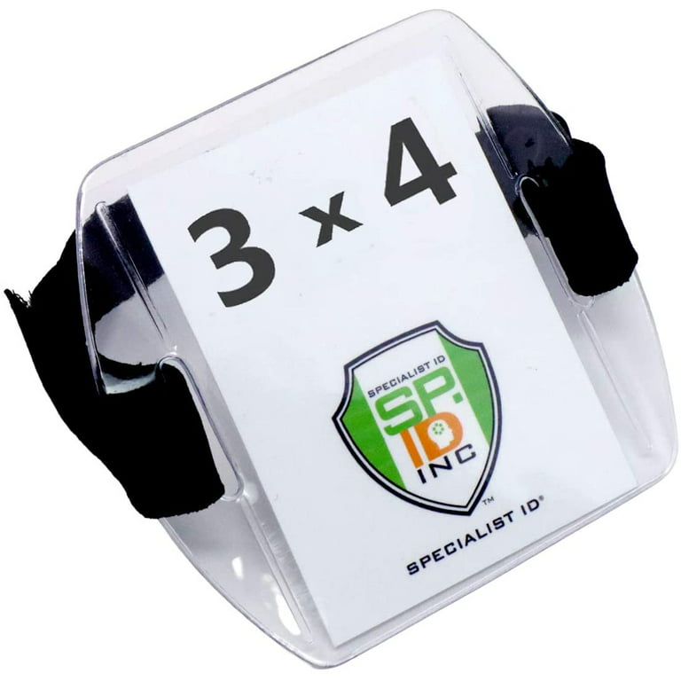 Armband ID Badge Holder - 3x4 Large Badge Holder with Adjustable