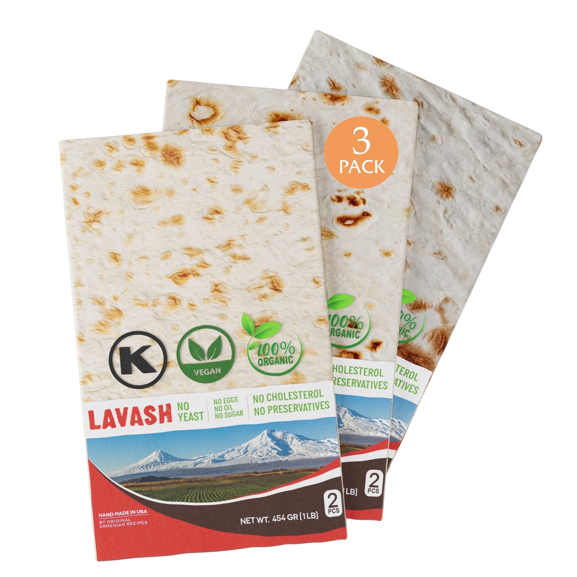 Armbread Lavash Bread, Flatbread, Vegan, Kosher (3 Pack, 3 lb)
