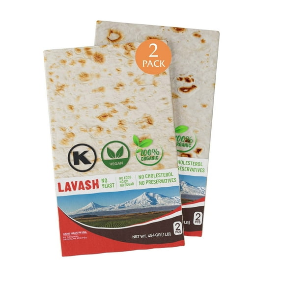 Armbread Lavash Bread, Flatbread, Vegan, Kosher, No GMO (2 Pack, 2 lb)