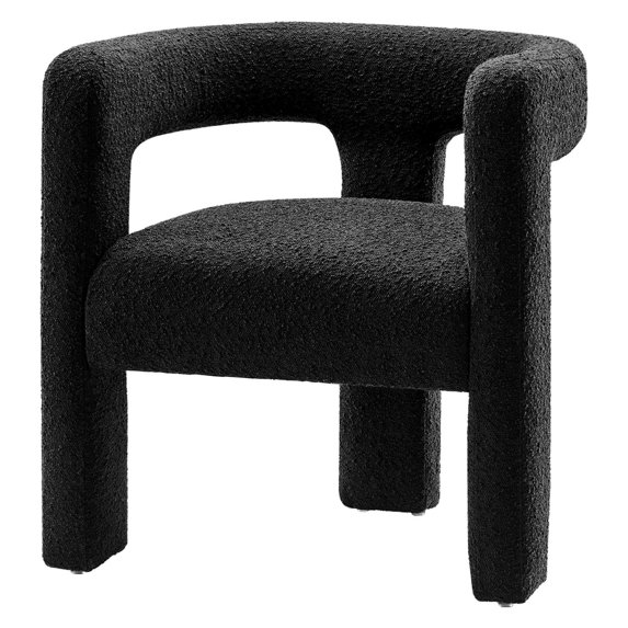 Armchair Accent Chair, Black, Fabric, Living Kitchen Cafe Bistro Hospitality Restaurant, Modern Contemporary HB34869