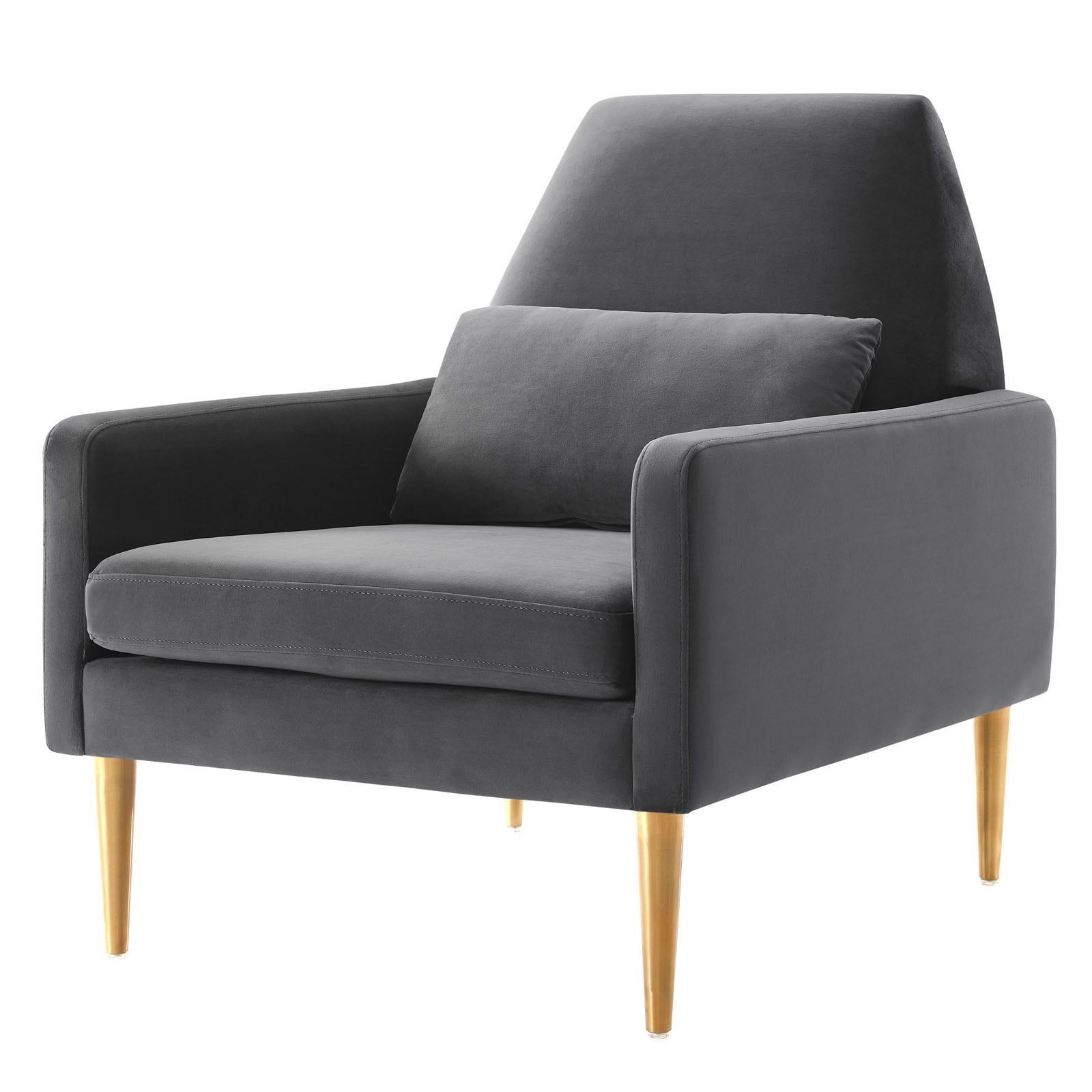 Liliana Charcoal Gray 28.5" Performance Velvet Armchair