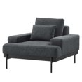 thumbnail image 1 of Armchair Accent Chair, Dark Grey Gray, Fabric, Living Kitchen Cafe Bistro Hospitality Restaurant, Modern Contemporary HB34546, 1 of 8