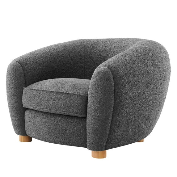 Armchair Accent Chair, Grey Gray, Fabric, Modern Contemporary French Country, Living Lounge Cafe Room Hotel Lobby Hospitality