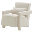 thumbnail image 1 of Armchair Accent Chair, Ivory White, Fabric, Living Kitchen Cafe Bistro Hospitality Restaurant, Modern Contemporary HB34864, 1 of 9